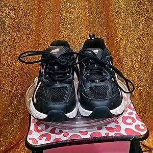E Avia Black and Pink Leather Athletic Shoes (ABBA) Size 9.5